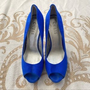 GUESS Shoes Blue Guess High Heels Open toe Size 7M
